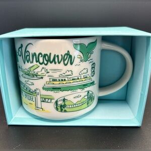 NWT Starbucks Been there series Vancouver City Mug in White and green in box
